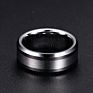 4Mm 6Mm Tungsten Carbide Ring for Men Women Comfort Fit Beveled Edge Brushed Silver Wedding Band Size 4-14