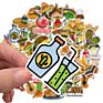 50Pcs Cute Cartoon Mexican Food Taco Decorative Stickers for Car Wall Bottle Laptop Cactus Mexican Culture Sticker