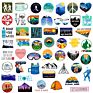 50Pcs Outdoor Go Hiking Camping Picnic Graffiti Sticker Skateboard Luggage Laptop Waterproof Travel Stickers Printing