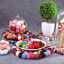 5 Pack Handmade Colorful Wool Felt Balls Trivet Coasters Placemats Coffee Coasters