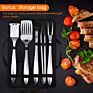 5 Pieces Bbq Tools Set Heavy Duty Stainless Steel Barbecue Set Grill Bbq Accessories Set Gift Box Package