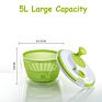 5L Container Commercial Large Capacity Multifunction Plastic Vegetables Dry Salad Food Spinner