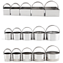 5Pcs/Set round Cookies Cutter with Handle Professional Baking Dough Tools Kit Biscuit Cutter