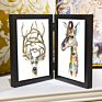 5X7 Special Design Home Decoration Double Sided Foldable Picture Photo Frame Stand for Desktop Mdf Wooden Gift Black Customized
