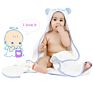 600 Gsm Premium Extra Soft Hooded Bamboo Baby Bath Towel and Washcloth, Organic and Hypoallergenic Towel