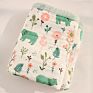 6 Layer Muslin Blanket Printed Design 110*110Cm Bath Towel Cotton Baby Blanket