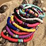 6Mm Colorful Boho Beaded Bracelet Women Jewelry Vinyl Disc Beads Stretch Bracelet