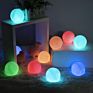 6Pcs/Lot Rgb Color Change 3Inch Ip65 Waterproof Replaceable Button Cell Kids Toys Led Floating Pool Balls Lights