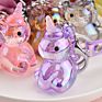 7 Colors Air Bubbles Unicorn Keychain Women Jewelry Acrylic Pendant Key Chains Car Handbag Accessories Keyring