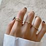7 Designs Waterdrop Geometric Rings Cz Stone Twisted Chain Rings for Women Small Beads Minimalist 925 Sterling Silver Jewelry
