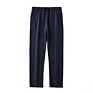 87% Cotton 13% Polyester Long Sport Trousers Men Straight Sweat Pants with Zipper Pockets