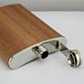 8Oz Wood Leather Cover Alcohol Flagon 6 Oz Stainless Steel Whisky Wine Pot 7Oz Thermo Pewter Wooden Hip Flasks