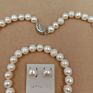 925 Silver Earring Good Luster Pearl Set Freshwater Pearl Jewelry Set for Wedding , 8 Mm near round Pearl
