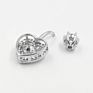 925 Sterling Silver Belly Button Ring Heart Belly Ring for Women