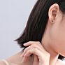 sterling silver Quality colorful zircon rectangle mini earrings stud