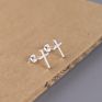 925 Sterling Silver Cross Shape Stud Earrings for Women