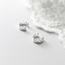 925 Sterling Silver Crown Shape Clip on Earrings Ear Cuffs No Pierce Earings Jewelry for Women Lady
