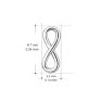 925 Sterling Silver Double Infinity Earrings