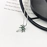 925 Sterling Silver Enamel Crystal Palm Tree Pendant Necklace