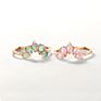 925 Sterling Silver Ring Stackable Artificial Opal Crown Rings Designs