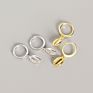 925 Sterling Silver Seashell Drop Earrings 24 Gold Plated Shell Drop Circle Huggie Earrings for Women