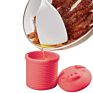 A624 Bacon Grease Container Piglet Shape Food Grade Silicone Grease Collector Kitchen Accessories Bacon Grease Reservoir