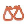 A Bpa Pear Organic Soft Food Grade Silicone Baby Teething Teether Toys