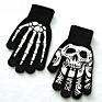 Adult Halloween Skull Ghost Claw Offset Printing Fluorescent Luminous Gloves Outdoor Riding Warm Knitted Gloves