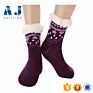 Aj18206 Christmas Gift Heart Thick Thermal Fuzzy Slipper Socks for Women