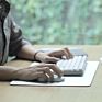 Aluminum Alloy Silver Office Large Mouse Pad Smooth Soft Easy Clean