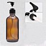 Amber Personal Care Boston round Glass Lotion Pump Bottle