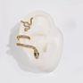 Animal Ear Clip Gold Snake Earrings Retro Ear Bone Crystal Snake Shaped Stud Earrings for Women