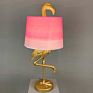 Animal Shape Resin Flamingo Antique Silver/Gold Table Lamp Duck Velvet Shade Desk Light Bed Room Soft Lamps