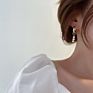 Anti-Allergy S925 Post Brass Base with 14K Gold Plating Freshwater Pearl Hoop Earring