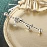 Antique Gold Plated Coiled Snake Industrial Barbell Earring