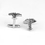 Antique Silver Medical Symbol Caduceus Cufflinks Doctors Cuff Links Gifts