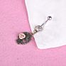 Antique Skull Rose Design Punk Belly Ring Piercing Jewelry