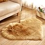 Area Faux Fur Bedroom Hairy Rug Dining Room 25# Fluffy Heart Shaped Anti-Skid Soft Fabric Love Shaggy Floor Mat Carpet Room
