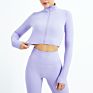 Arrical Women Jacket Running Gym Tops Ladies Tight Sports Jacket Cropped