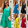 Arrivals Casual Dresses plus Size Solid Loose Pleated T-Shirt Women Clothing