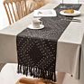Arrivals Christmas Nordic Farmhouse Party Table Decoration Handmade White Stripe Woven Jacquard Dining Table Runner
