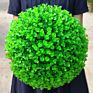 Artificial Boxwood Hedge Indoor Outdoor Using Topiary Grass Boxwood Ball for Home Garden Decoration