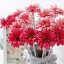 Artificial Daisy Bridal Flowers Bouquet Real Touch Silk Chrysanthemum with Flocking Stems