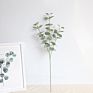 Artificial Greenery Eucalyptus Stems Straight Silver Dollar Eucalyptus Leaf Silk Bushes Plastic Plants Floral for Home Wedding