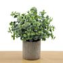 Artificial Mini Flowers Plants Home Decor Plastic Small Potted Green Plant