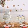 Assemble White Vintage Antique Wedding Dessert Cake Pedestal Display Stand Cupcake Server Rustic Farmhouse Wood Cake Stands