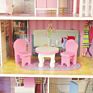 Astm En71 Diy Dollhouse Wooden Doll House for Kids Children's Day Christmas Gifts