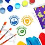 Aureuo Pre-Printed Canvas Science Nature Themed Boy Painting Set Diy Painting Kits for Kids