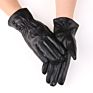 Autumn and Outdoor Cycling, Cycling, Driving, plus Velvet, Warm and Cold, Ladies Leather Gloves