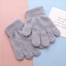 Autumn and Plush Knitted Gloves Solid Color Fleece-Lined Thickened Children's Gloves